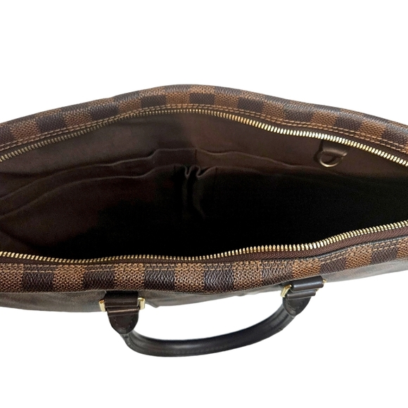 Louis Vuitton Damier Ebene Porte-Documents Voyage Leather Briefcase Hand… - Picture 9 of 16